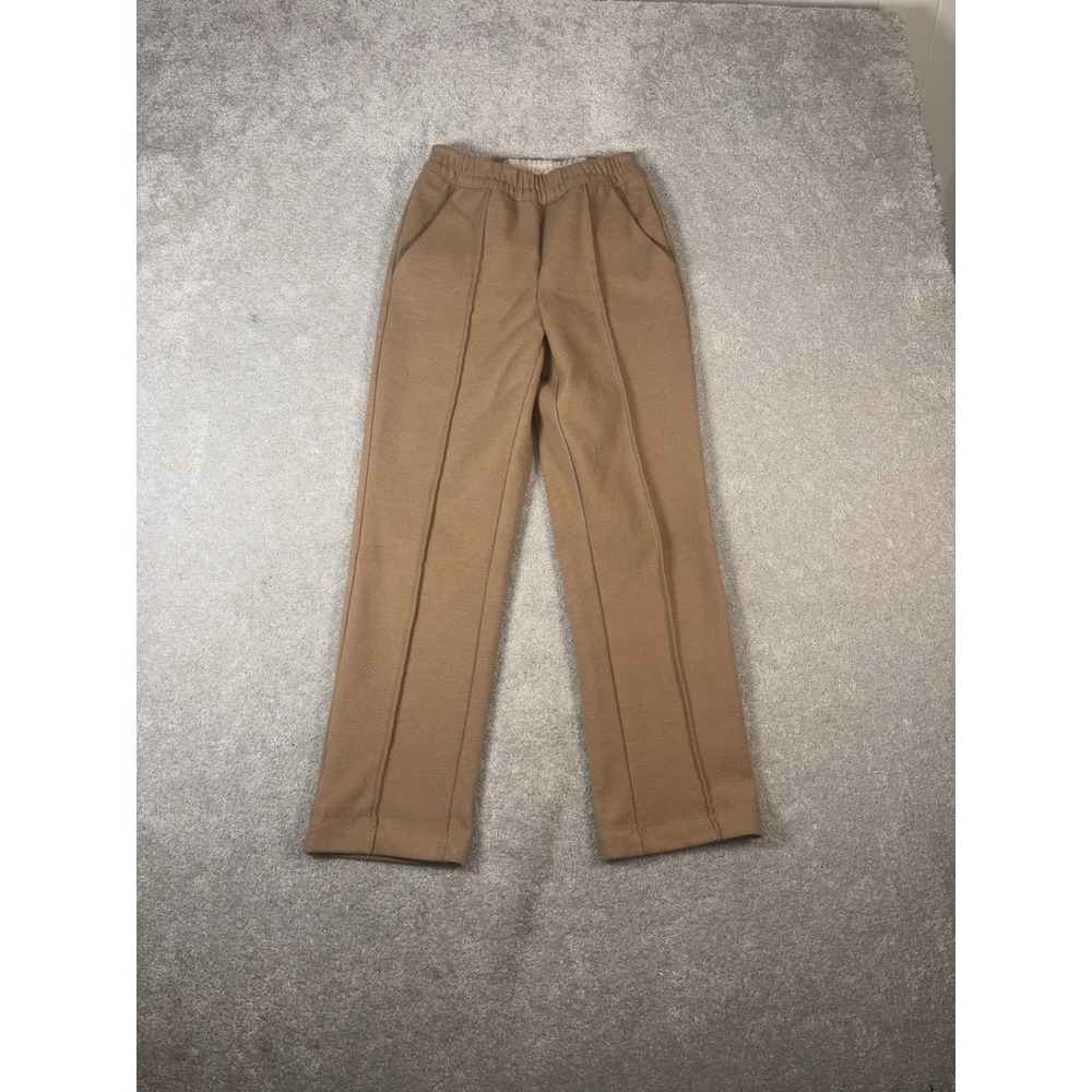 the group babaton pull on pants‎ aritzia camel xs front seam Flow Shown On Back